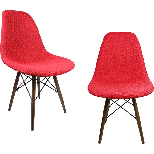 MidCentury Modern Fabric Upholstered Accent Side Dining Chair with