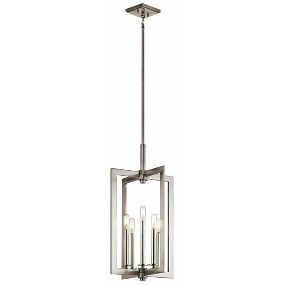 Mid Century Modern Five Light Chandelier in Classic Pewter Finish Bailey Street Home 147-Bel-2013845