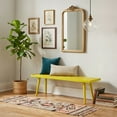 thumbnail image 1 of Mid-Century Modern Full-Size Bench, Yellow, 1 of 5