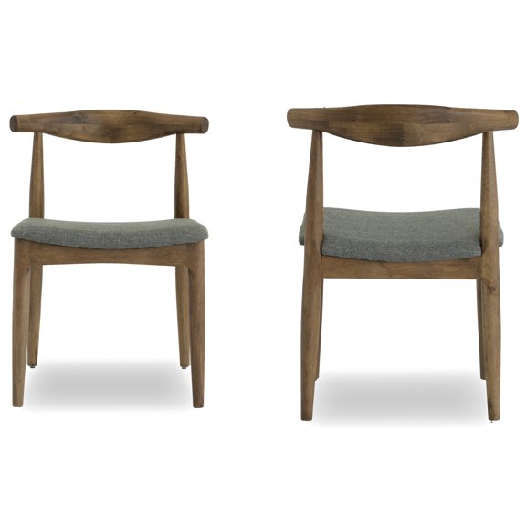 Mid-Century Modern Gray Fabric Dining Chair Set / Make Dining More Enjoyable