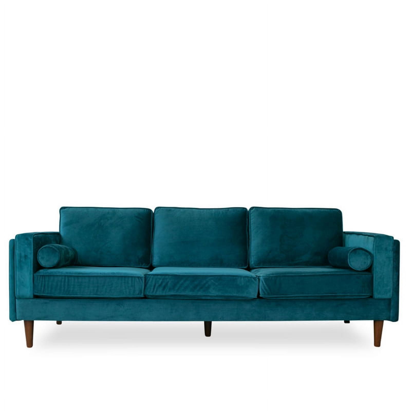MidCentury Modern Hudson Teal Velvet Sofa
