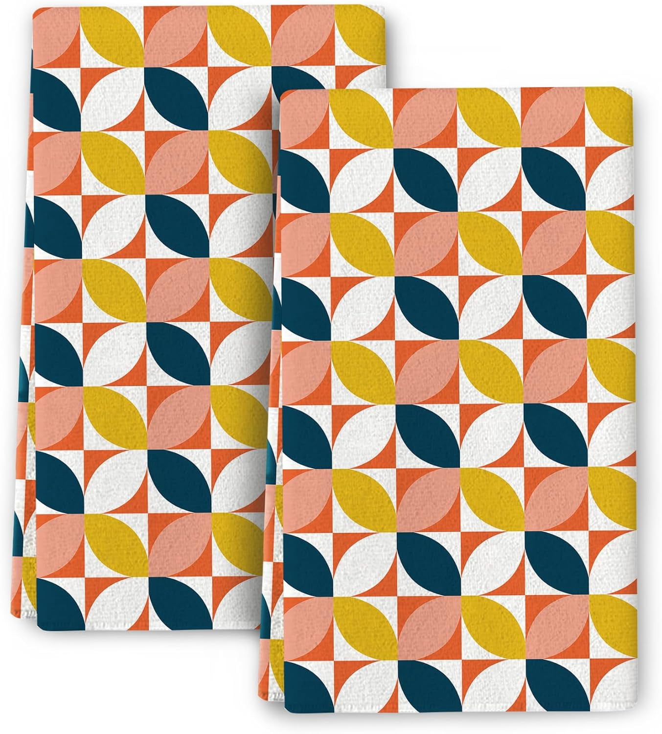 Mid Century Modern Kitchen Towels Decorative Set of 2,Vintage Hand ...