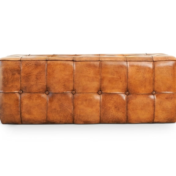 Mid - Century Modern Leather Window Bench / Beautify Your Window Area