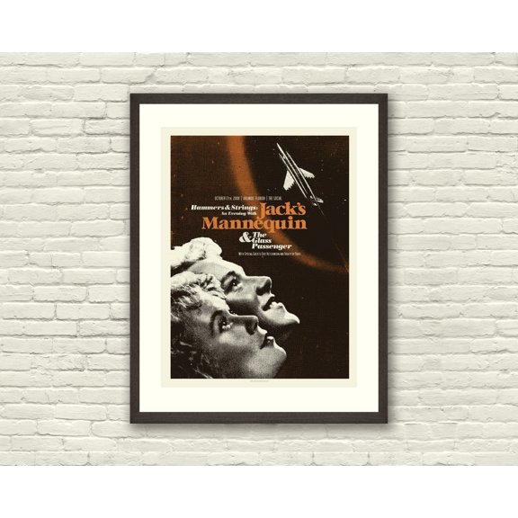 Mid Century Modern Progress Rocket Space Concert Poster