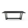 thumbnail image 1 of Mid Century Modern Rectangular MDF Dining Table - Space-Saving Design for Dining Room, Balcony, Cafe, Bar & Conference Use - Black Finish, 1 of 9