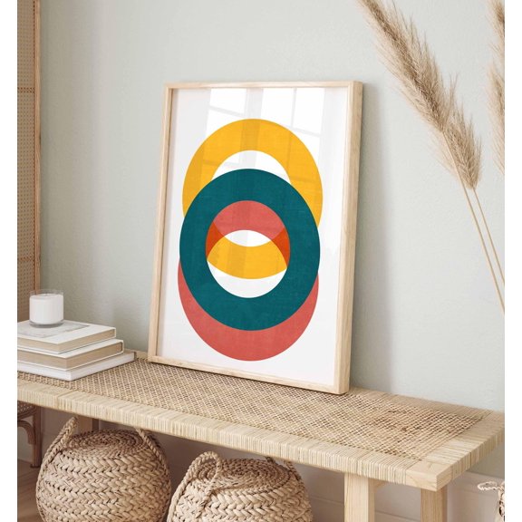 Mid Century Modern Rings Poster , Poster Print Only
