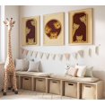 Mid Century Modern Safari Animal Wall Art Set of 5, Retro Nursery ...