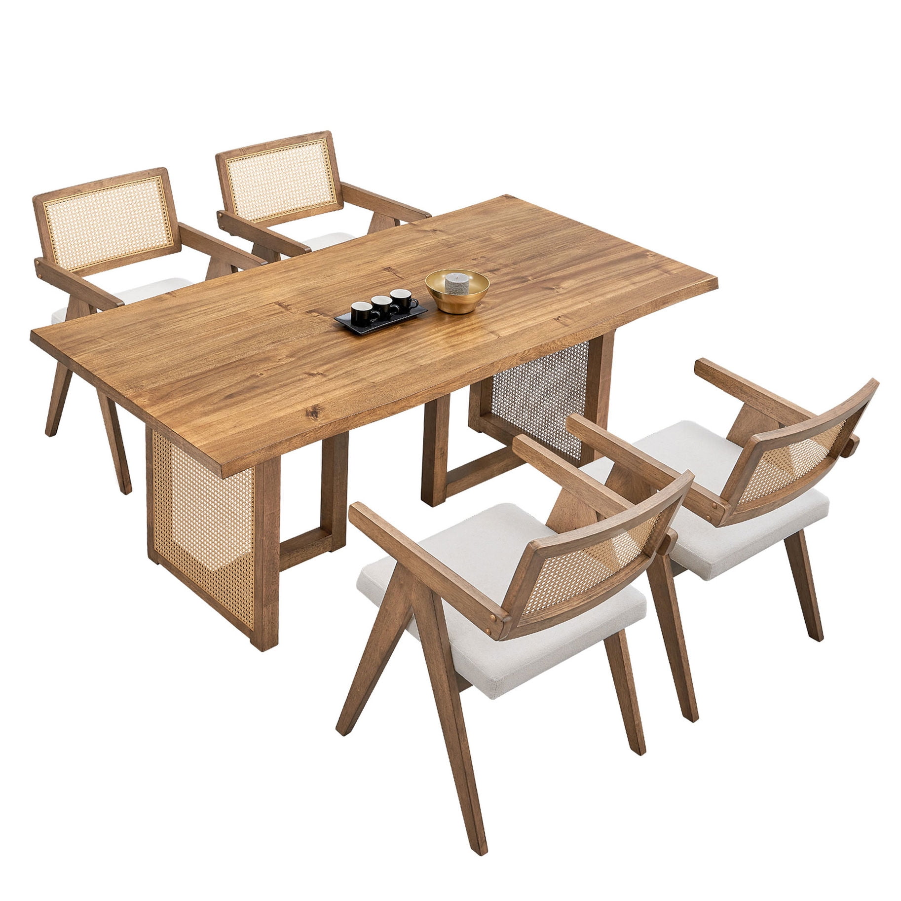 Mid Century Modern Set - Plastic Rattan Distinctive Look - Living Room ...