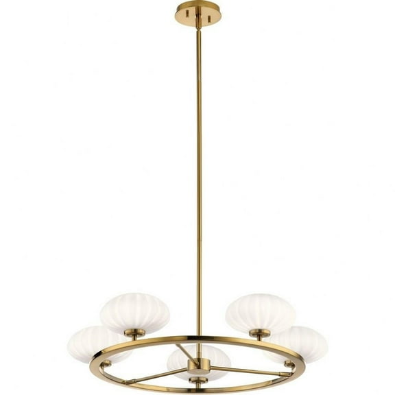 Mid Century Modern Six Light Chandelier-Fox Gold Finish Bailey Street Home 147-Bel-4187530