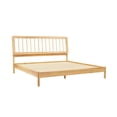 thumbnail image 1 of Mid-Century Modern Solid Wood King Spindle Bed – Natural Pine, 1 of 1