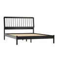 MidCentury Modern Solid Wood Queen Spindle Bed Frame Stylish Slat