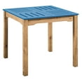thumbnail image 1 of Mid- Century Modern Stillwell 31.5" Square Table in Blue and Natural Wood, 1 of 4