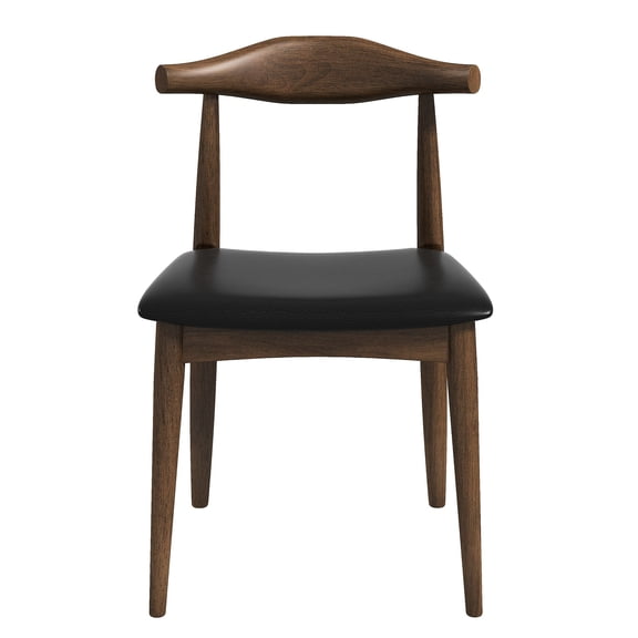 Mid-Century Modern Style / Dinner Parties / Solid Wood and PU Leather Construction