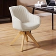 Mid Century Modern Swivel Accent Chair Fabric Upholstered Armchair