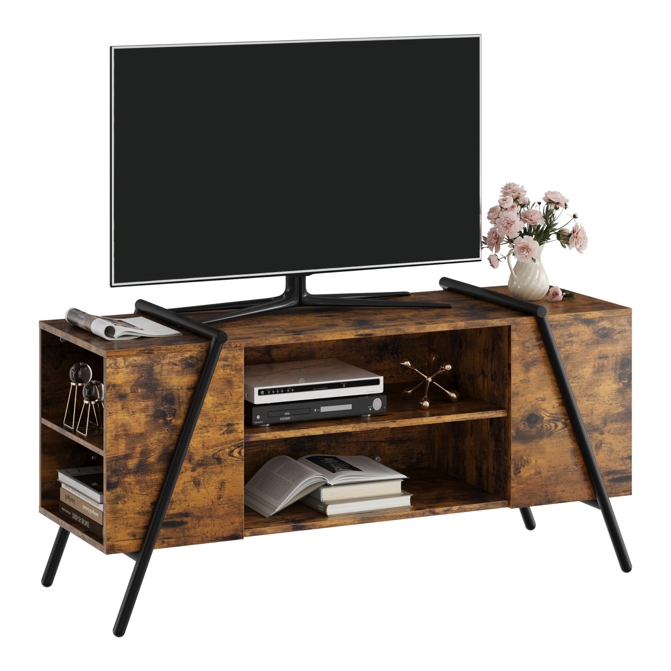 Mid-Century Modern TV Stand for 47-70 Inch TVs - Entertainment Center ...