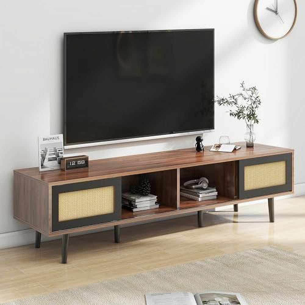 Mid Century Modern TV Stand for 55/60/65/70 inch TV, Farmhouse TV Stand ...
