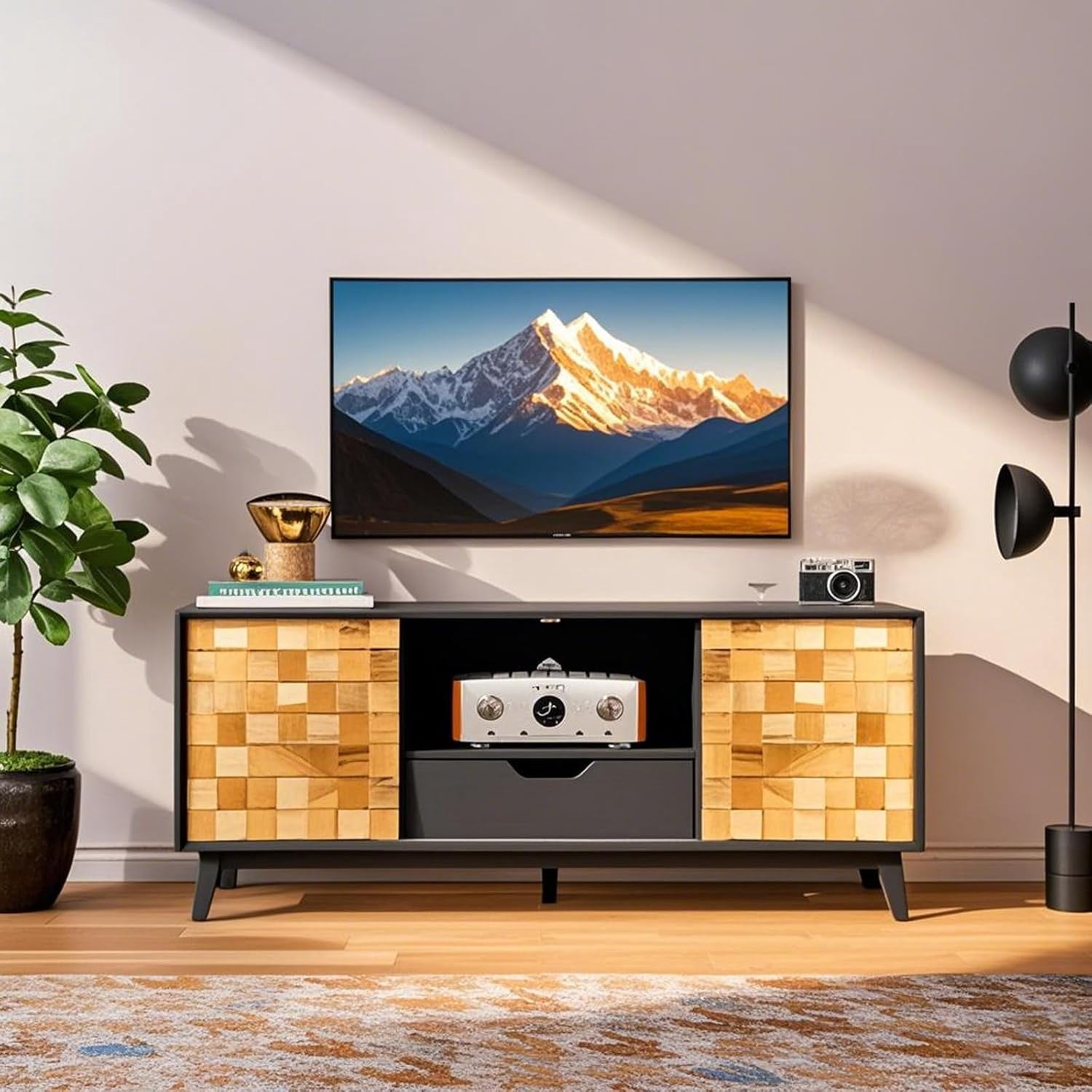Mid Century Modern TV Stands With Storage photo