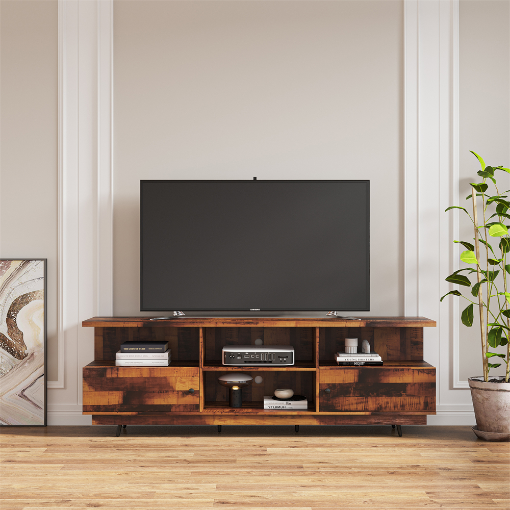 MidCentury Modern TV Stand for TVs up to 70 Inch, Media Console