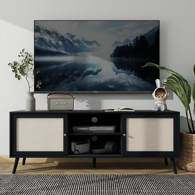 Mid Century Modern TV Stand for Televisions up to 70 Inches, with