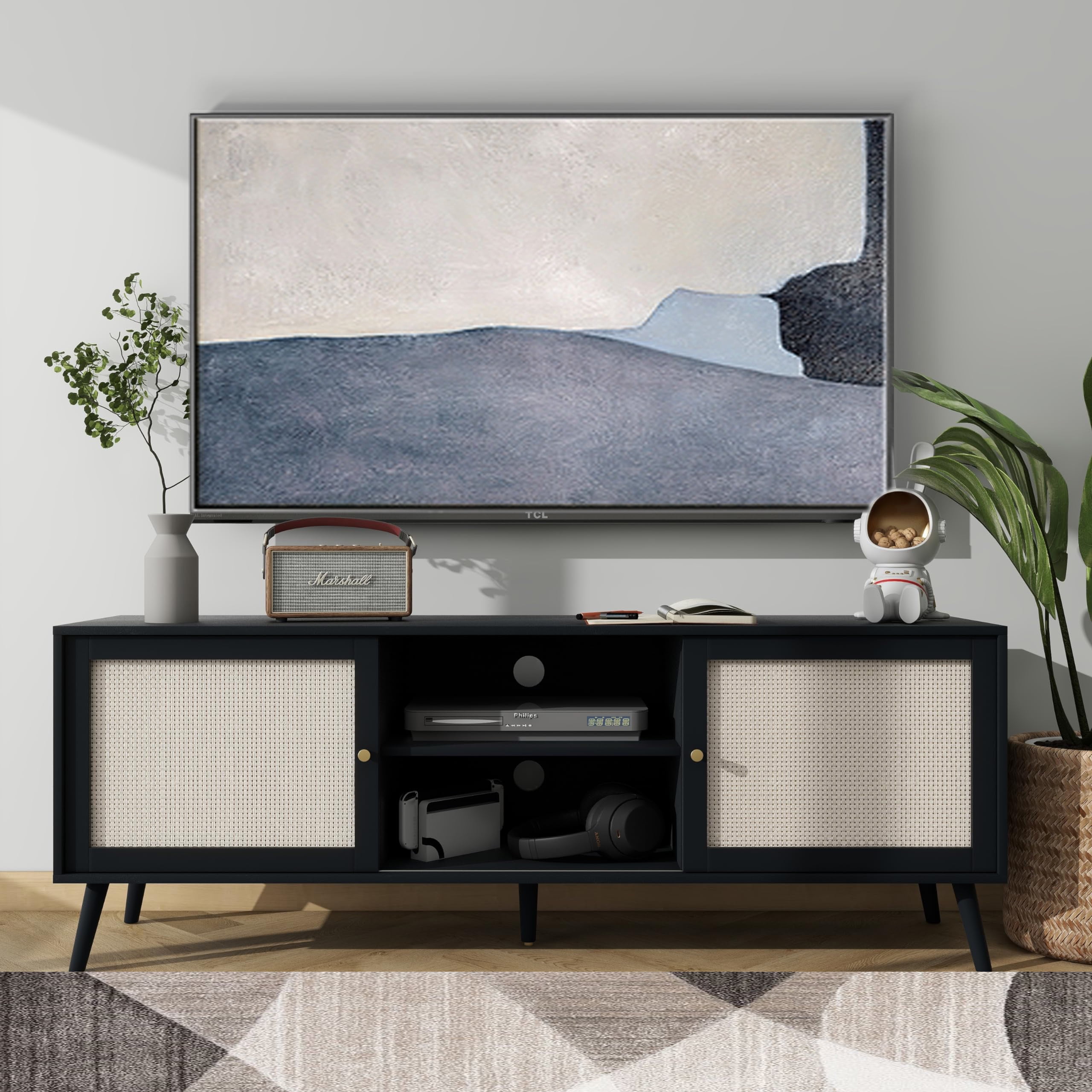 Mid Century Modern TV Stand for Televisions up to 75 Inches, Mid