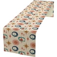 thumbnail image 1 of Mid Century Modern Table Runner Abstract Style Colorful Geometric Atomic Star for Kitchen Dining Room Holiday Washable Quick Dry 13x108 Inch, 1 of 6