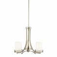 thumbnail image 1 of Mid Century Modern Three Light Chandelier-Brushed Nickel Finish Bailey Street Home 147-Bel-551018, 1 of 3