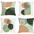 thumbnail image 1 of Mid Century Modern Throw Pillow Covers 18x18 Set of 4 Boho Aesthetic Geometric Pillow Covers for Outdoor Couch Sofa Minimalist Home Decor, 1 of 6