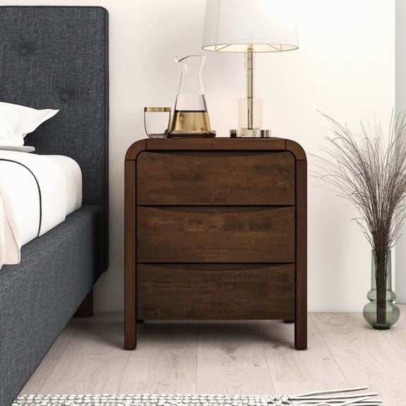 Mid-Century Modern Touch - Ample 3-Drawer Capacity - Bedroom Application - Enhance Bedroom Functionality