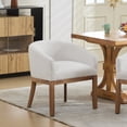 thumbnail image 1 of Mid Century Modern Upholstered Barrel Dining Chairs with Arms,Farmhouse Linen Kitchen & Dining Room Chairs with Natural Hardwood Frame, 19" W Accent Chairs for Living Room,Single Pack,Beige No.8549, 1 of 8