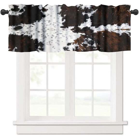 Mid Century Modern Valance Curtain, Modern Abstract Geometric Shape Pattern Window Treatment Valances for Bedroom Kitchen 54x18inch