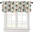 thumbnail image 1 of Mid Century Modern Valance for Windows,Abstract Geometry Curtain Valance Rod Pocket, Modern Art Small Window Curtains for Kitchen Bedroom Living Room Bathroom Decor, 54"x18", 1 of 4