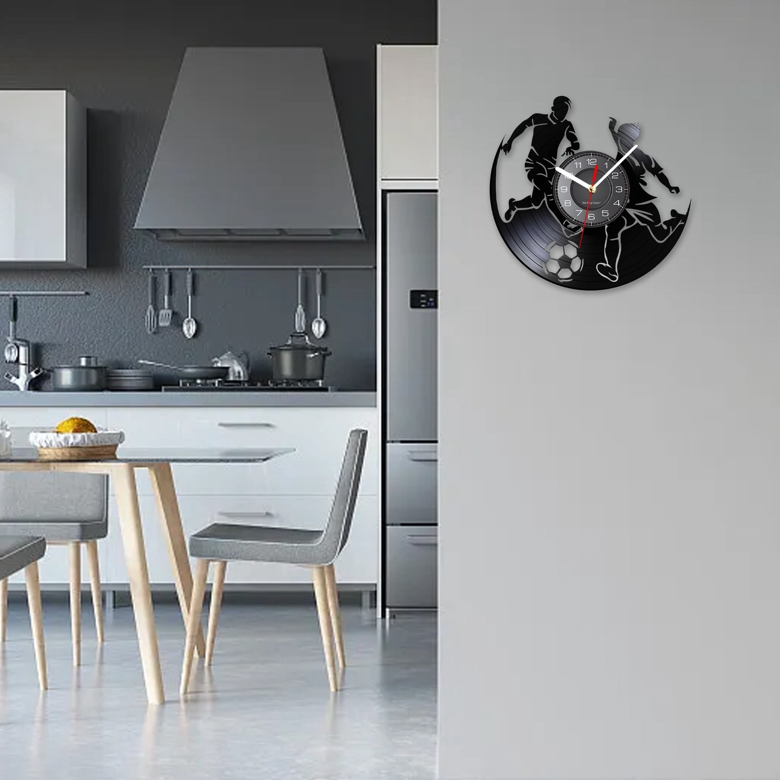 Mid Century Modern Wall Clock Outdoor Clock Thermometer Combo Led Clock