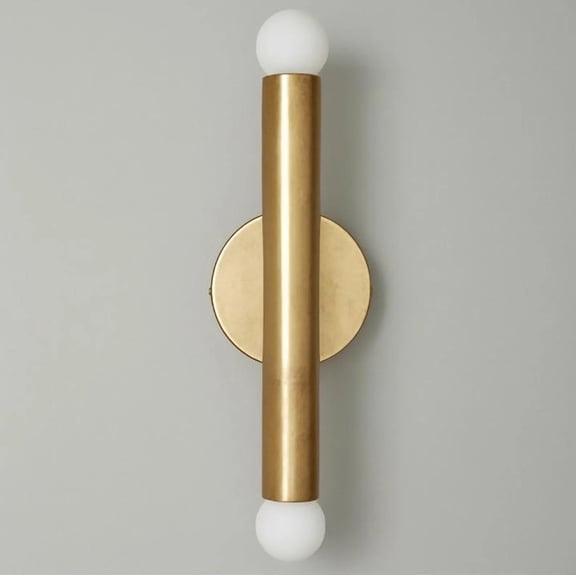 Mid Century Modern Wall Sconce Vertical Linear Bedside Lamp, Minimal Bathroom Lighting, Hardwired Brass Wall Light