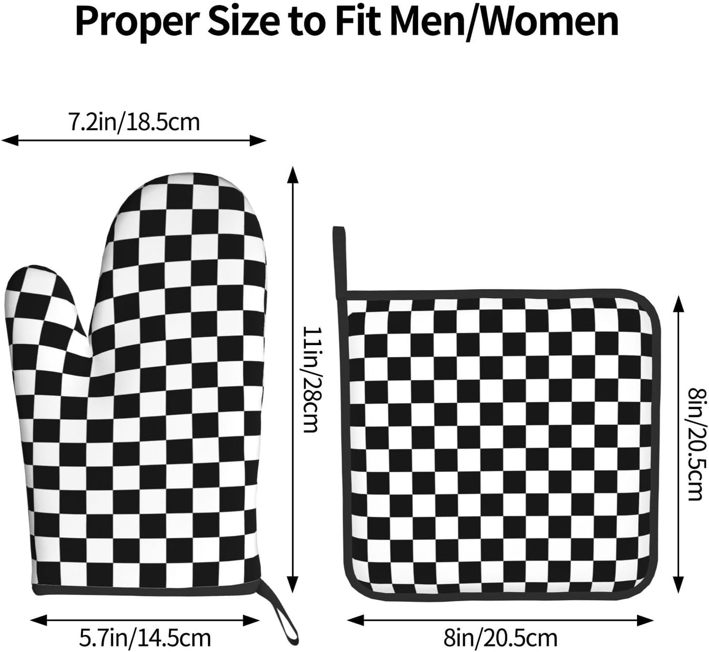 Mid Century Modern With Drop Shapes Kitchen Oven Gloves And Hotpads Sets Of