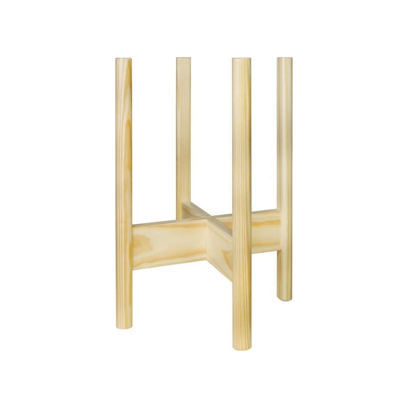 Natural Solid Wood Flippable Plant Display Stand, 10" W x 16" H