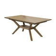 thumbnail image 1 of Mid-Century Modern Wood Rectangular Extension Kitchen Dining Table Brown, 1 of 11