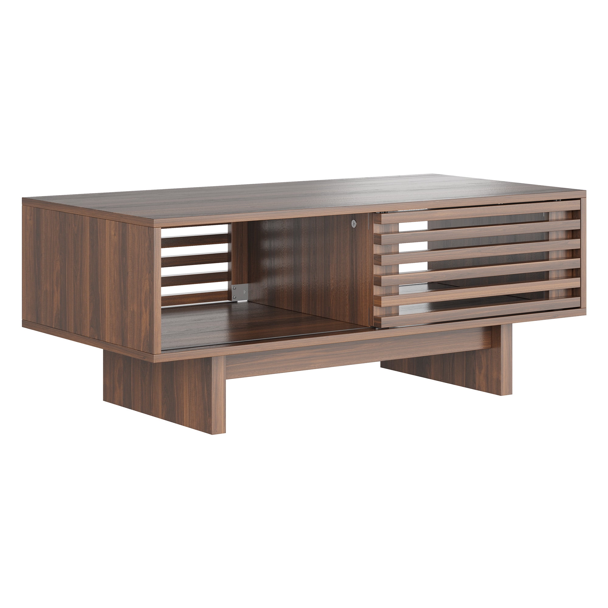 Mid-Century Modern Wooden Coffee Table 39 Inch Small Living Room Center ...