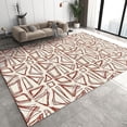 thumbnail image 1 of Mid-Century Moroccan Area Rug, Retro Aesthetic Abstract Red Geometric Irregular Rectangle Large Rugs, For Room Sofa Living Room Mat Bedroom Home Decor Floor Mats 4x5ft, 1 of 6