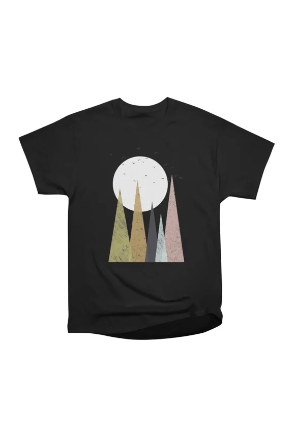 Mid Century Mountains T-Shirt Tee Gift For Him Merch For Her Apparel For Friend