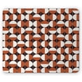 thumbnail image 1 of Mid Century Mouse Pad, Repeating Bicolor Circles in Vertical Order with Varying Directions, Rectangle Non-Slip Rubber Mousepad, Standard Size, Seal Brown Cinnamon, 1 of 1