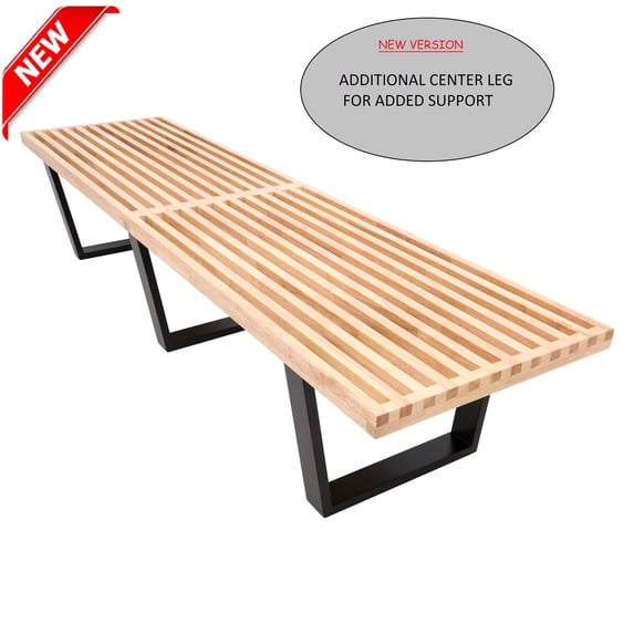 Mid-Century Natural Inwood Platform Bench - 6 Feet