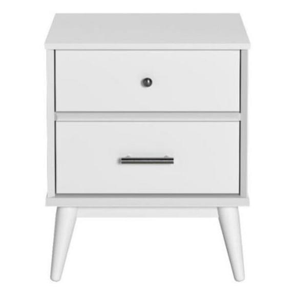 Mid-Century Night Stand - White