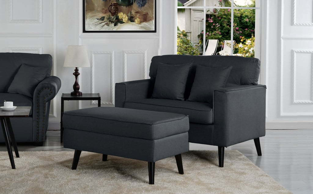 Dark gray oversized chair deals