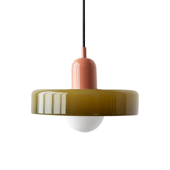 Mid Century Pendant Light: Modern Ceiling Pendant Lamp for Kitchen Island : Small Glass Hanging Light Fixtures for Diningroom