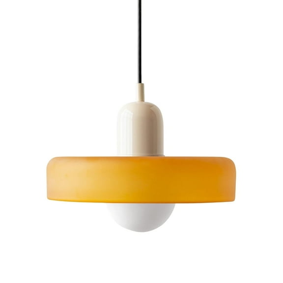 Mid Century Pendant Light: Modern Ceiling Pendant Lamp for Kitchen Island : Small Glass Hanging Light Fixtures for Diningroom