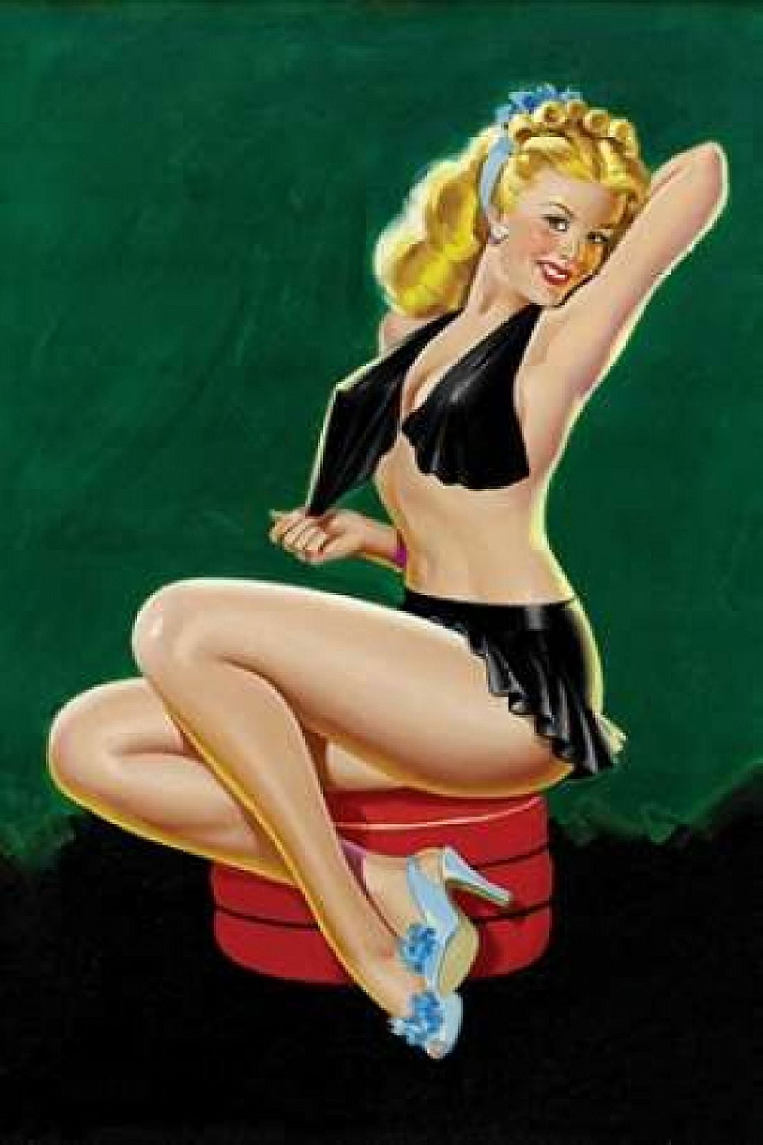 Mid-Century Pin-Ups - Beauty Parade - Uncovering Beauty Canvas Art - Peter Driben (24 x 36)