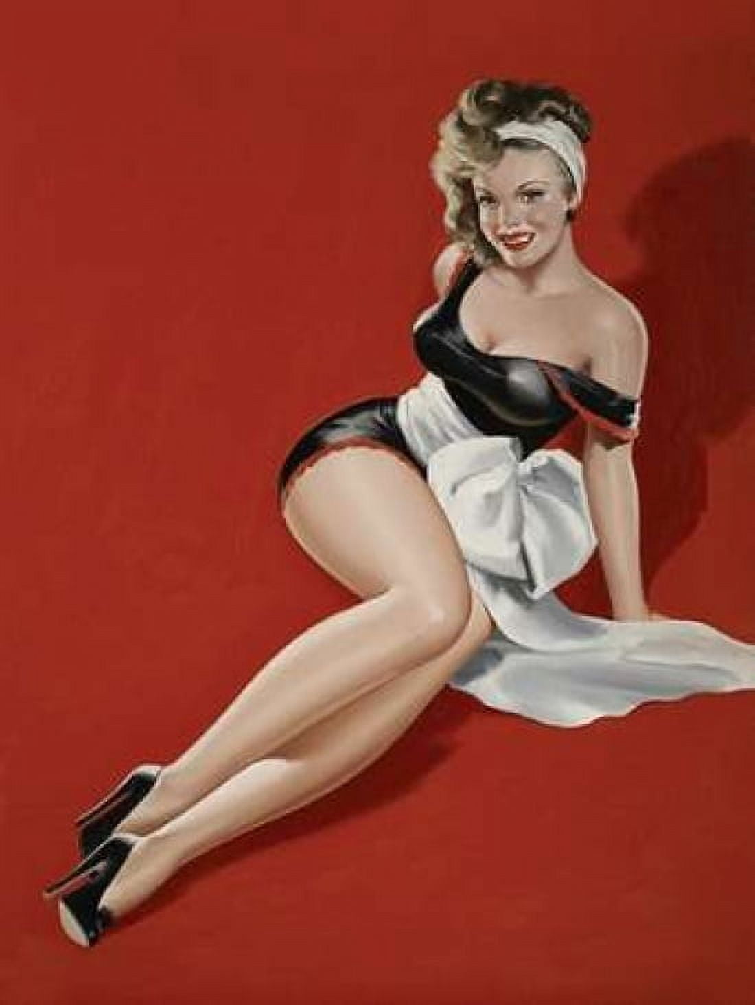 Mid-Century Pin-Ups - Magazine Cover - The Gift Canvas Art - Peter Driben (18 x 24)