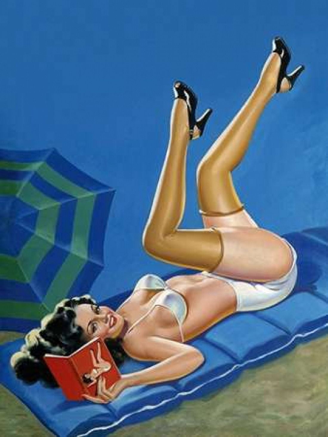 Mid-Century Pin-Ups - Wink Magazine - Merry mirthful Maiden Canvas Art - Peter Driben (18 x 24)