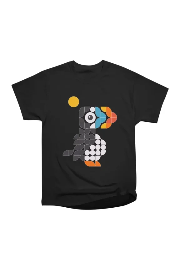 Mid Century Puffin T-Shirt Tee Gift For Him Merch For Her Apparel For Friend