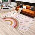 thumbnail image 1 of Mid Century Rainbow Area Rug Modern Boho Lines Rugs Indoor Non Slip Large Carpet Room Sofa Living Bedroom Home Decor Floor Mats 5x7 Non-slip Washable Soft Living Room Durable, 1 of 5